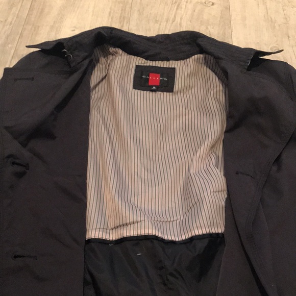 Gallery Black Nylon Short Trench Coat - Picture 3 of 5